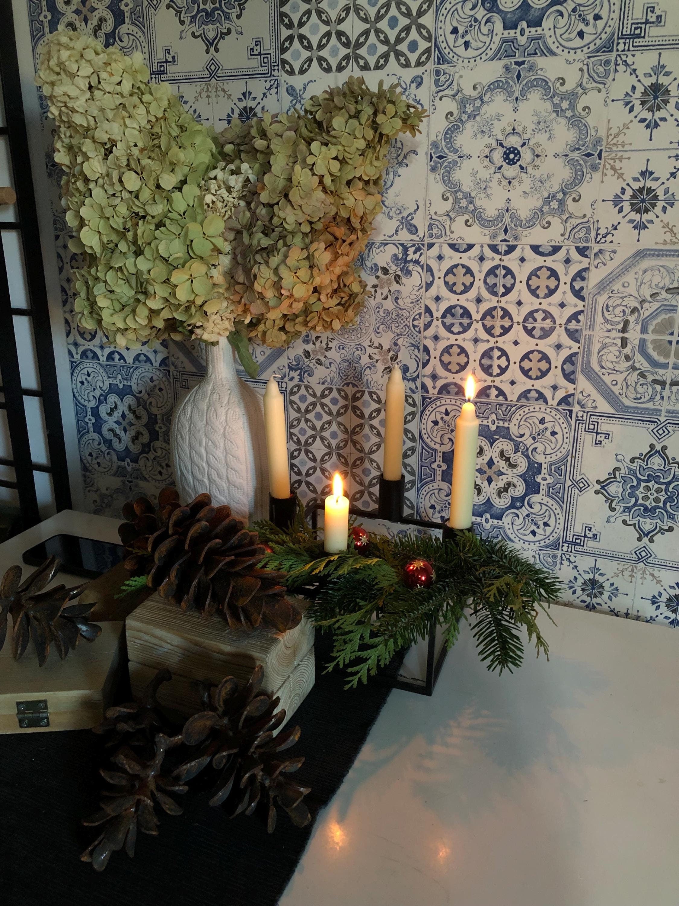 Rusted Pine Cone Sculpture - size 20 cm x 9 cm