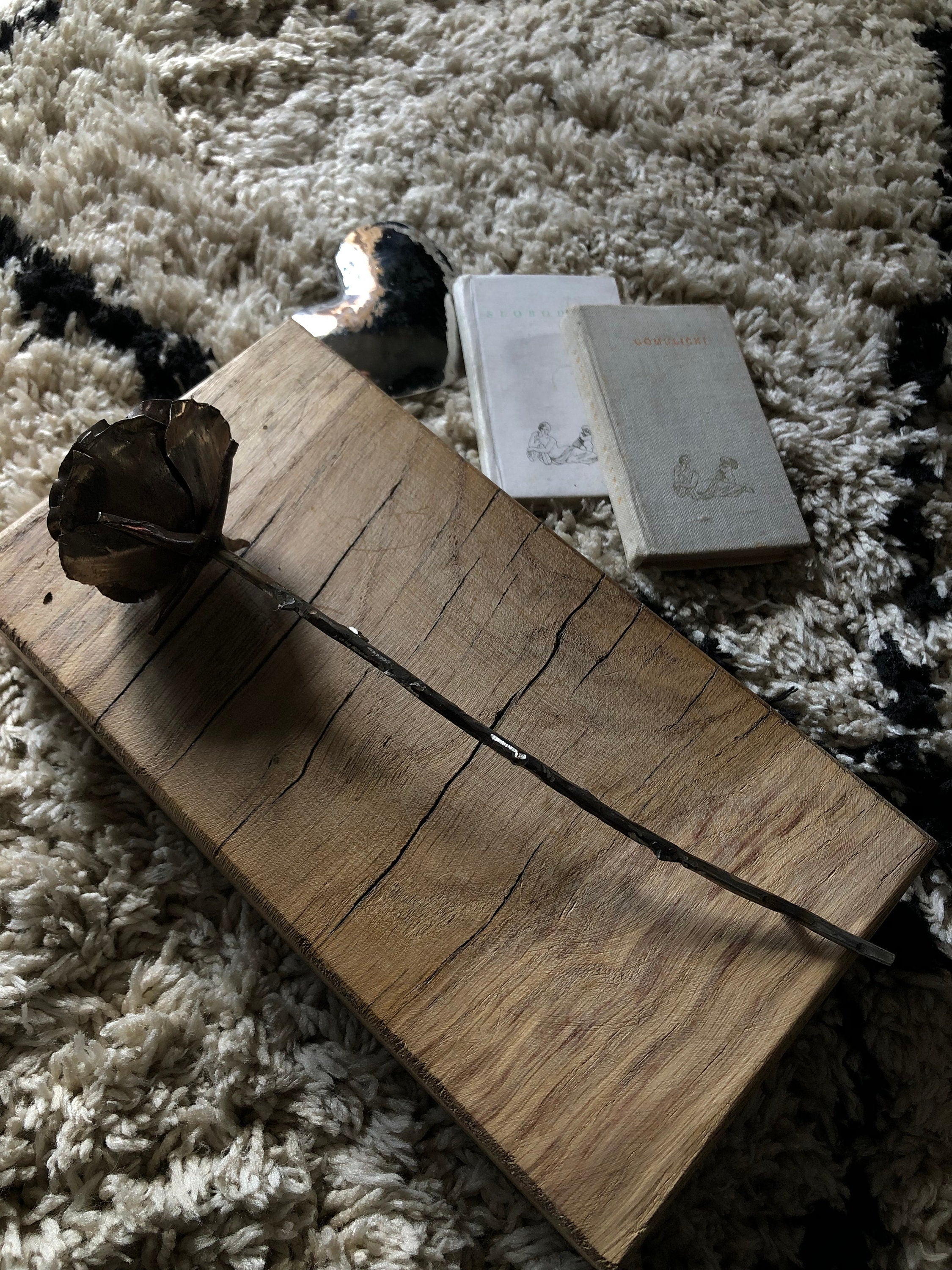 Handcrafted Stainless Steel Rose Sculpture - Unique and Timeless Gift