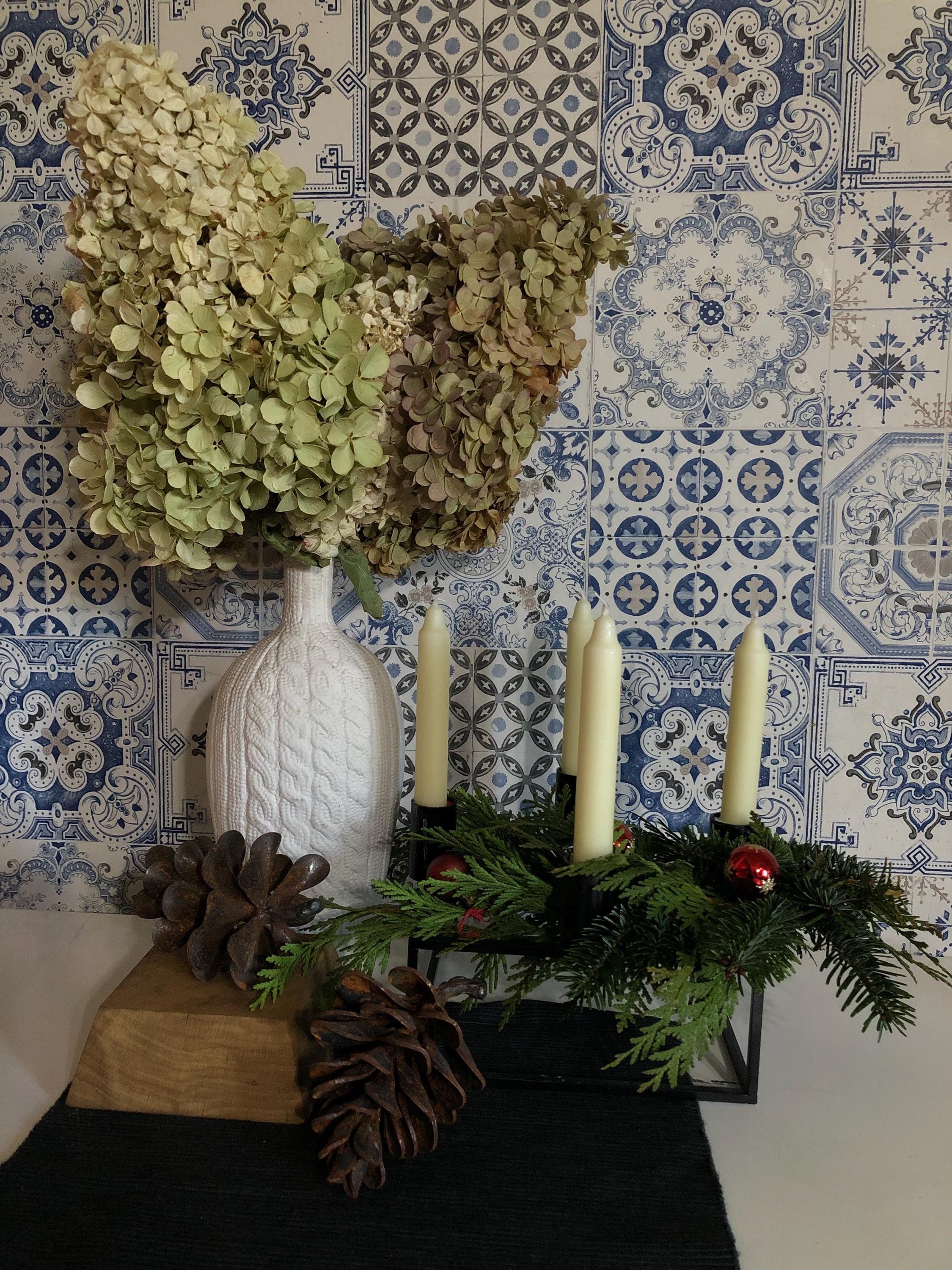 Rusted Pine Cone Sculpture - size 20 cm x 9 cm