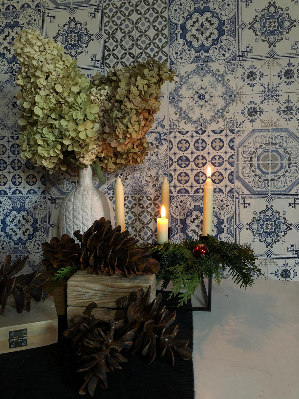 Rusted Pine Cone Sculpture - size 20 cm x 9 cm