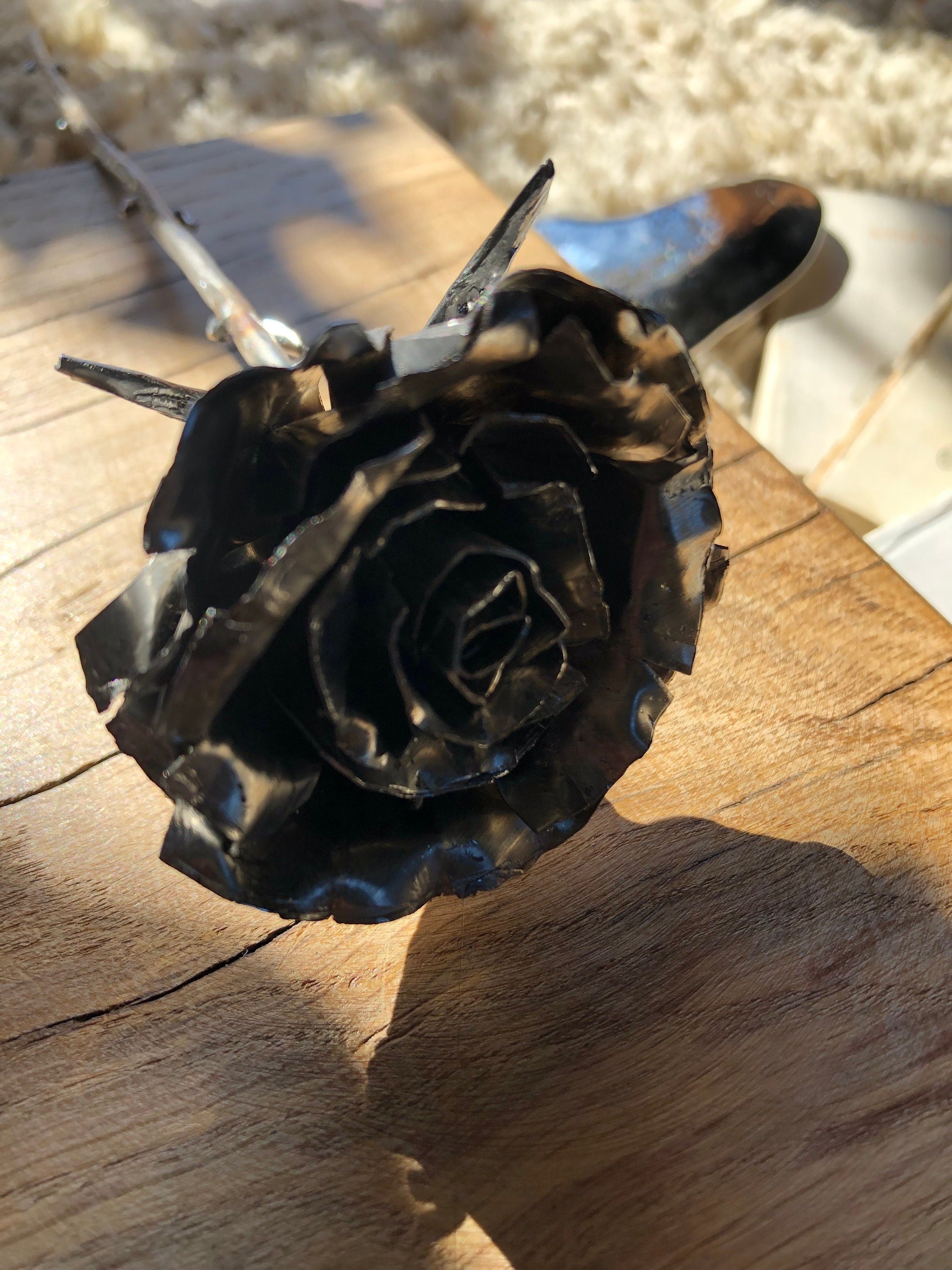Handmade Stainless Steel Rose – Unique Metal Sculpture, Anniversary Gift, Home Decor, Eternal Rose