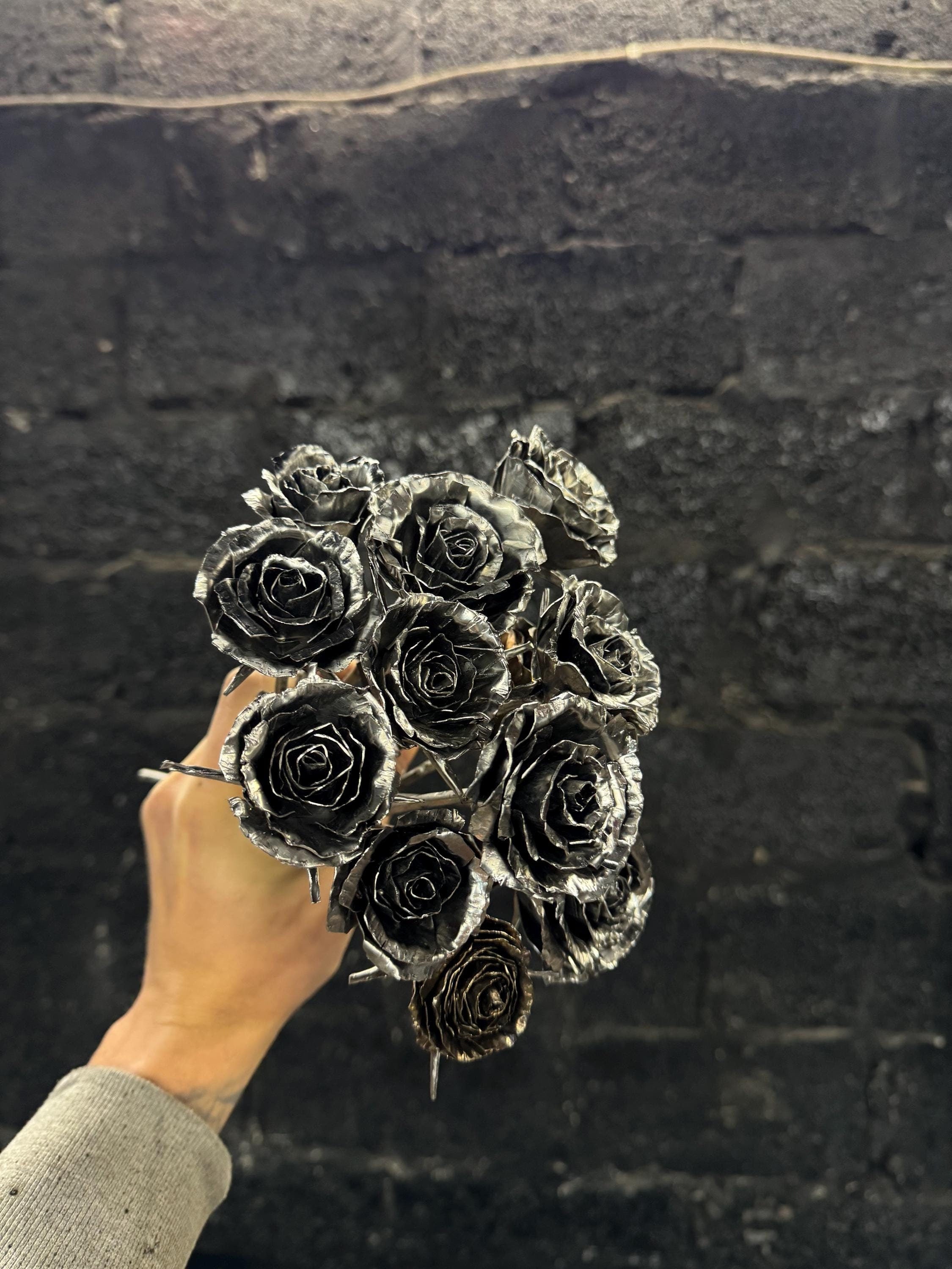 Handmade Stainless Steel Rose – Unique Metal Sculpture, Anniversary Gift, Home Decor, Eternal Rose