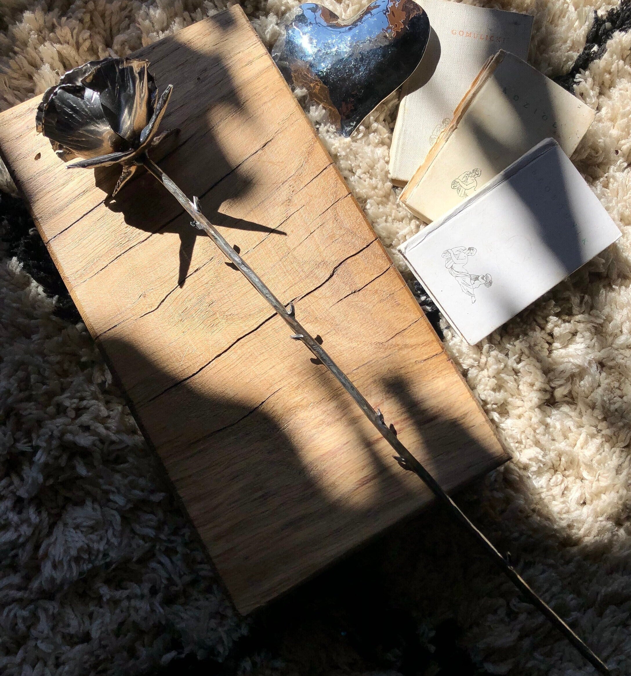 Handmade Stainless Steel Rose – Unique Metal Sculpture, Anniversary Gift, Home Decor, Eternal Rose